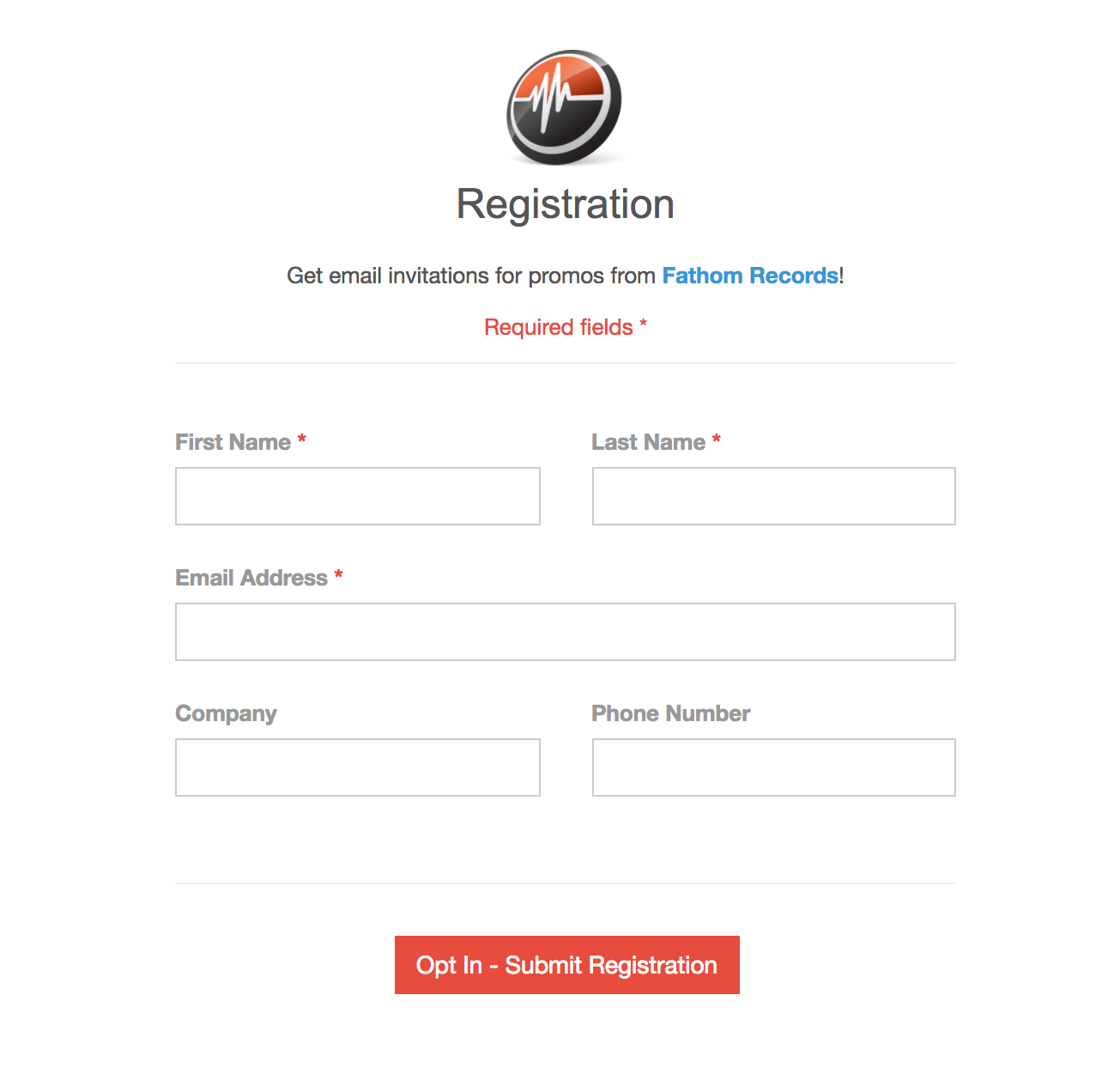 Contact Registration Form